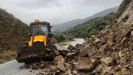 İzmir’in Ödemiş ilçesinde heyelan meydana geldi!