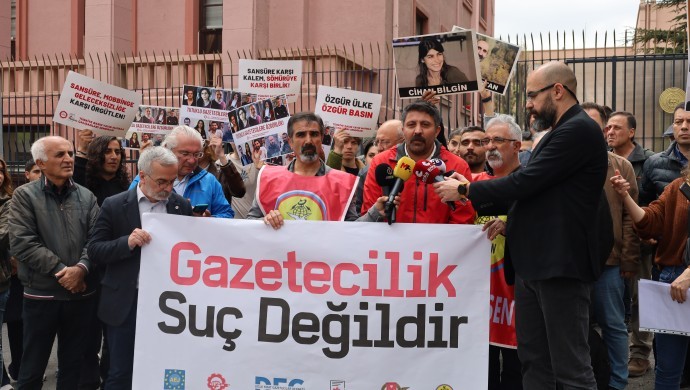 Basın örgütleri Adalet Bakanlığı önünde: Gazetecilik suç değildir